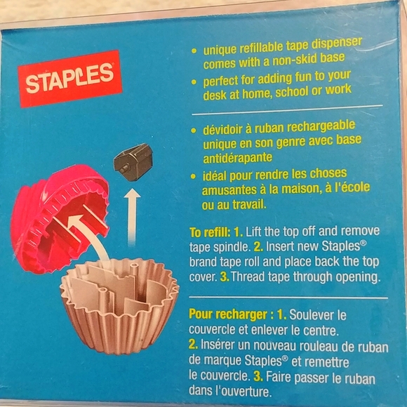 🎉2/$16 NWT Staples Cup Cake Tape Dispenser - Picture 3 of 3
